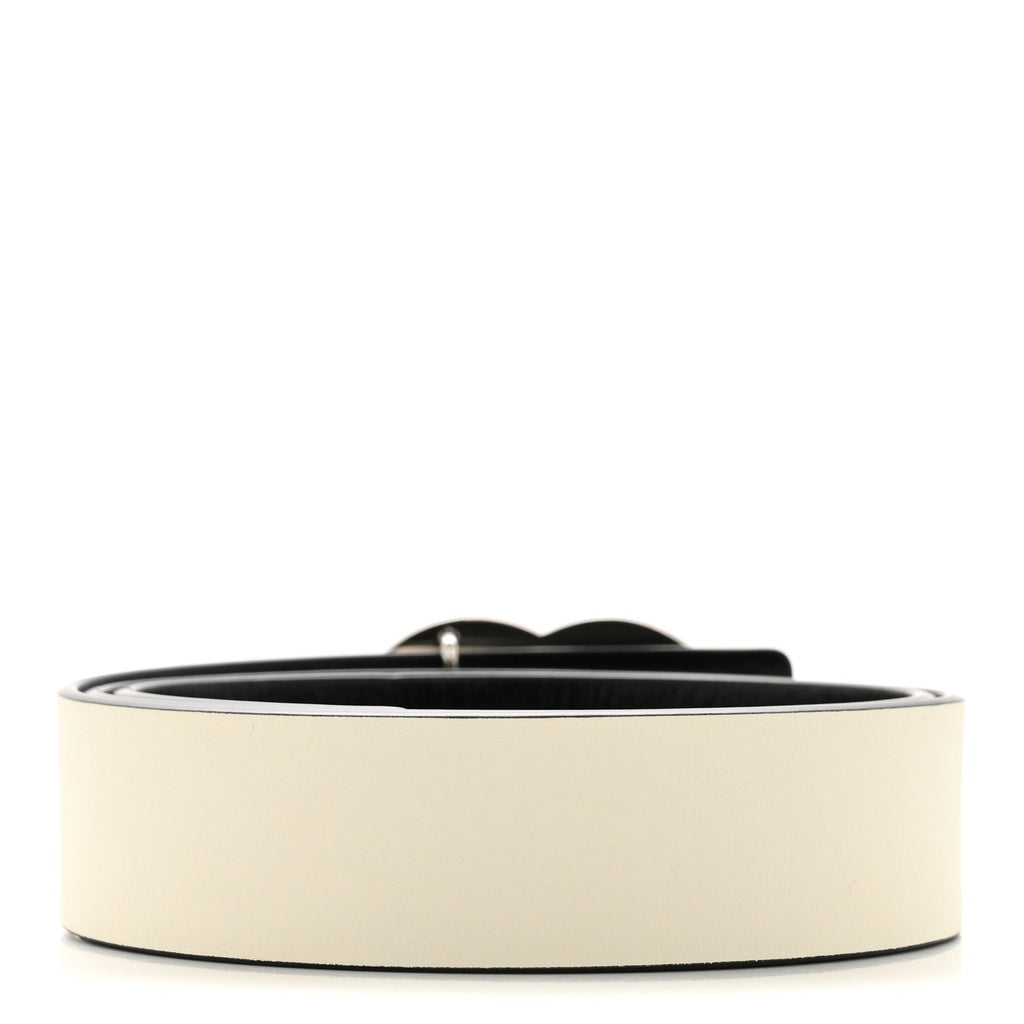 Calfskin CC Reversible Belt 85 White Black