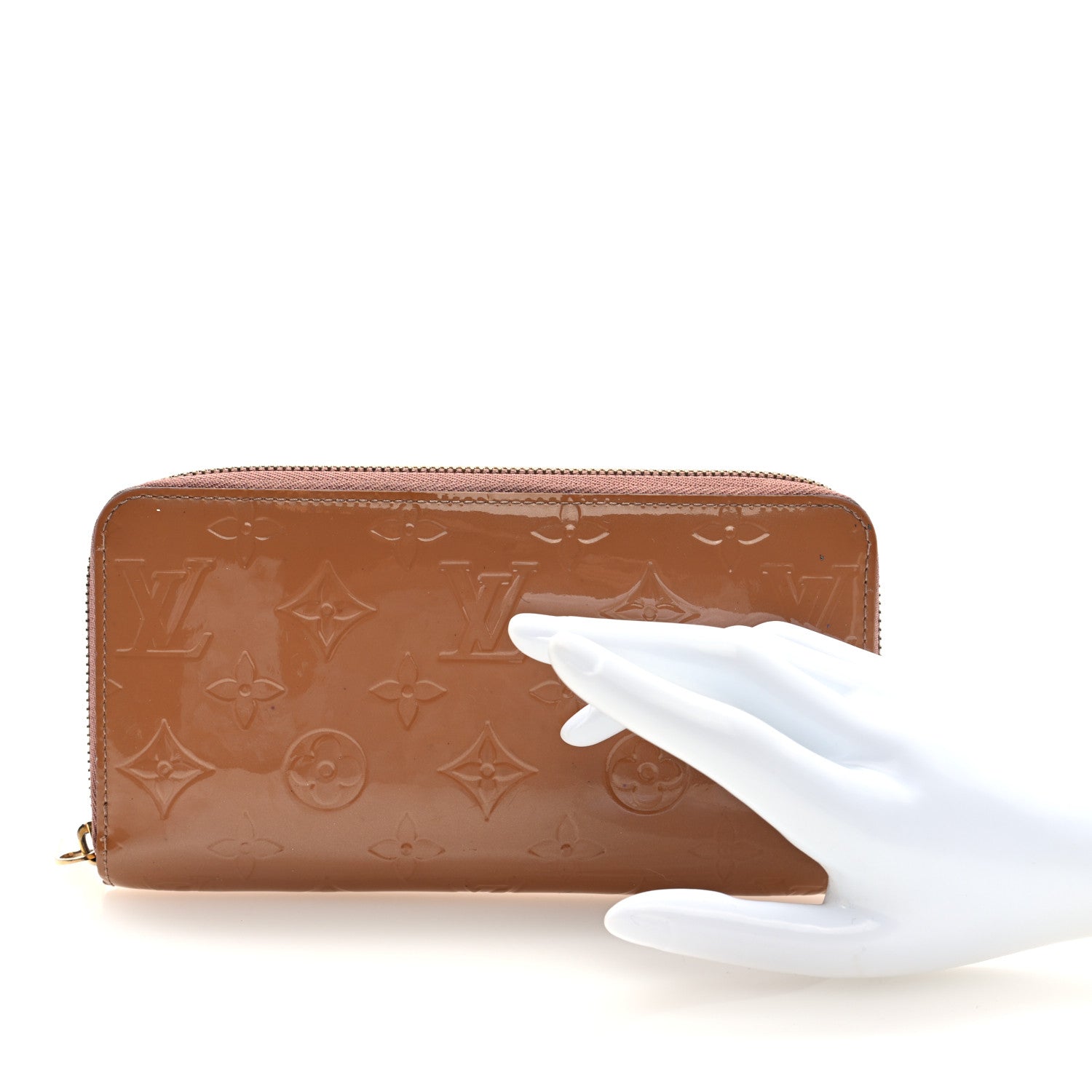 Louis Vuitton Vernis Zippy Wallet Rose Velours