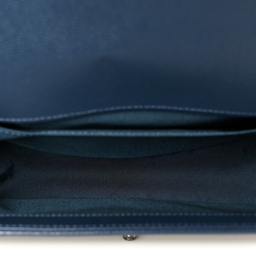 Chanel Caviar Quilted Medium Boy Flap Dark Navy Blue