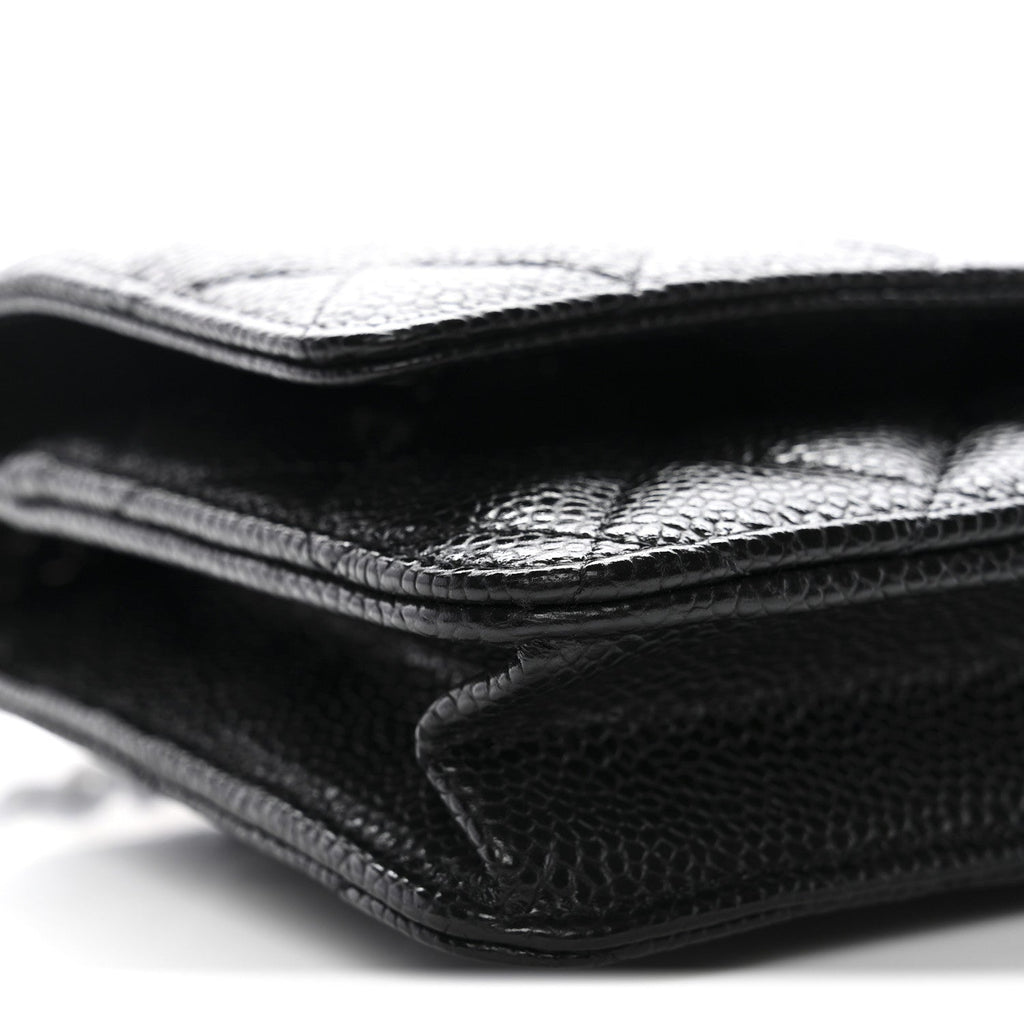 Chanel Caviar Quilted Wallet on Chain WOC Black
