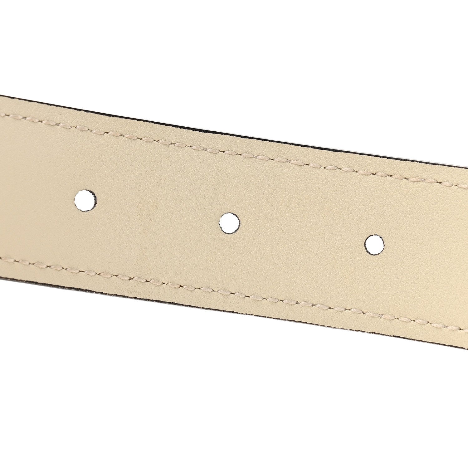 Gucci Ciny Lux Calfskin Blondie Belt 100 40 White
