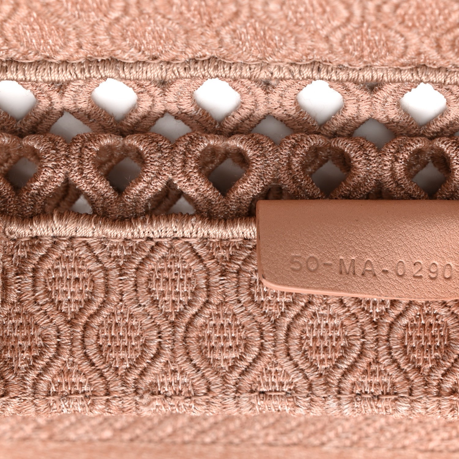 Christian Dior Mesh Embroidered Medium Book Tote Clay