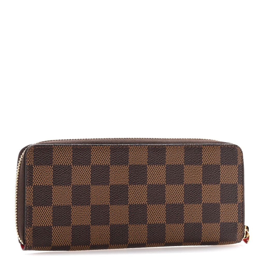 Louis Vuitton Damier Ebene Clemence Wallet Cherry