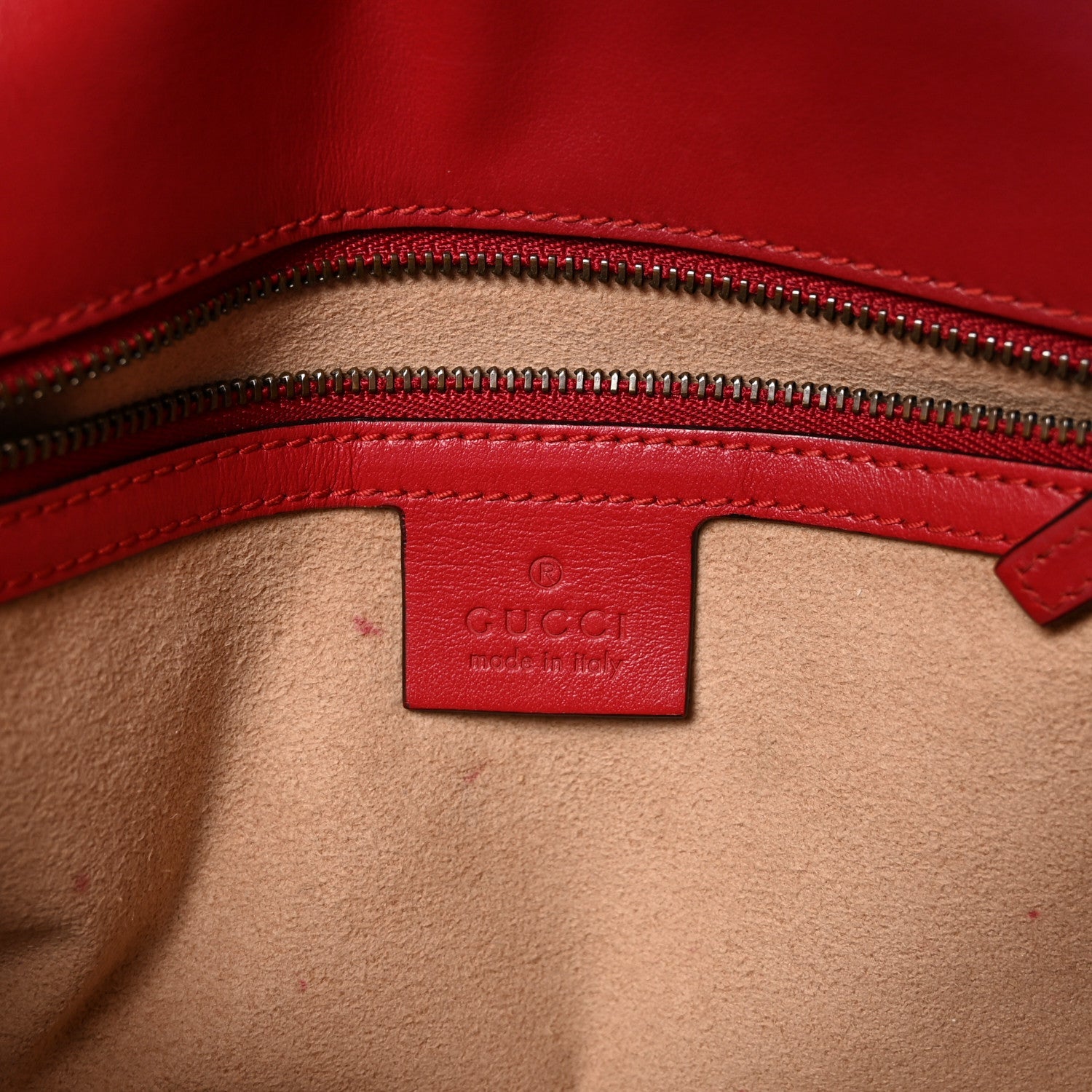 Gucci Calfskin Matelasse Small GG Marmont Shoulder Bag Hibiscus Red