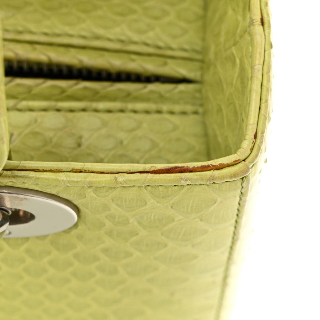 Christian Dior Snakeskin Medium Lady Dior Green