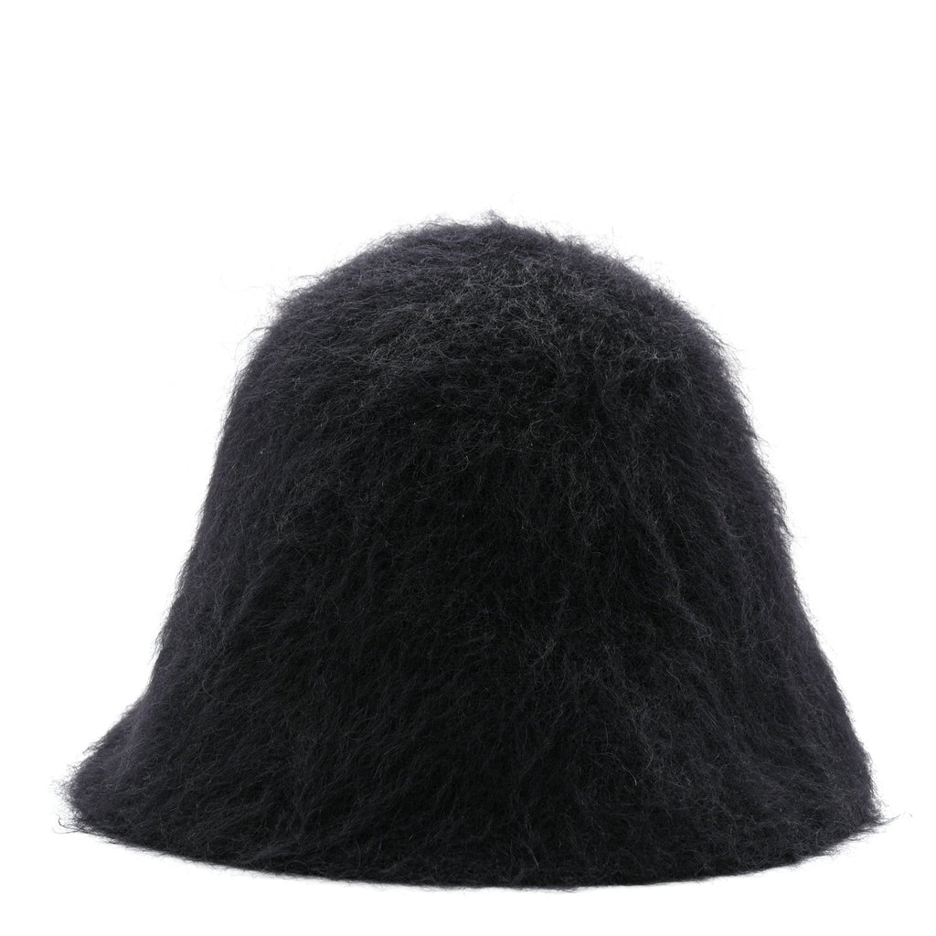 Louis Vuitton Mohair Wool LV Fluffy Hat Black