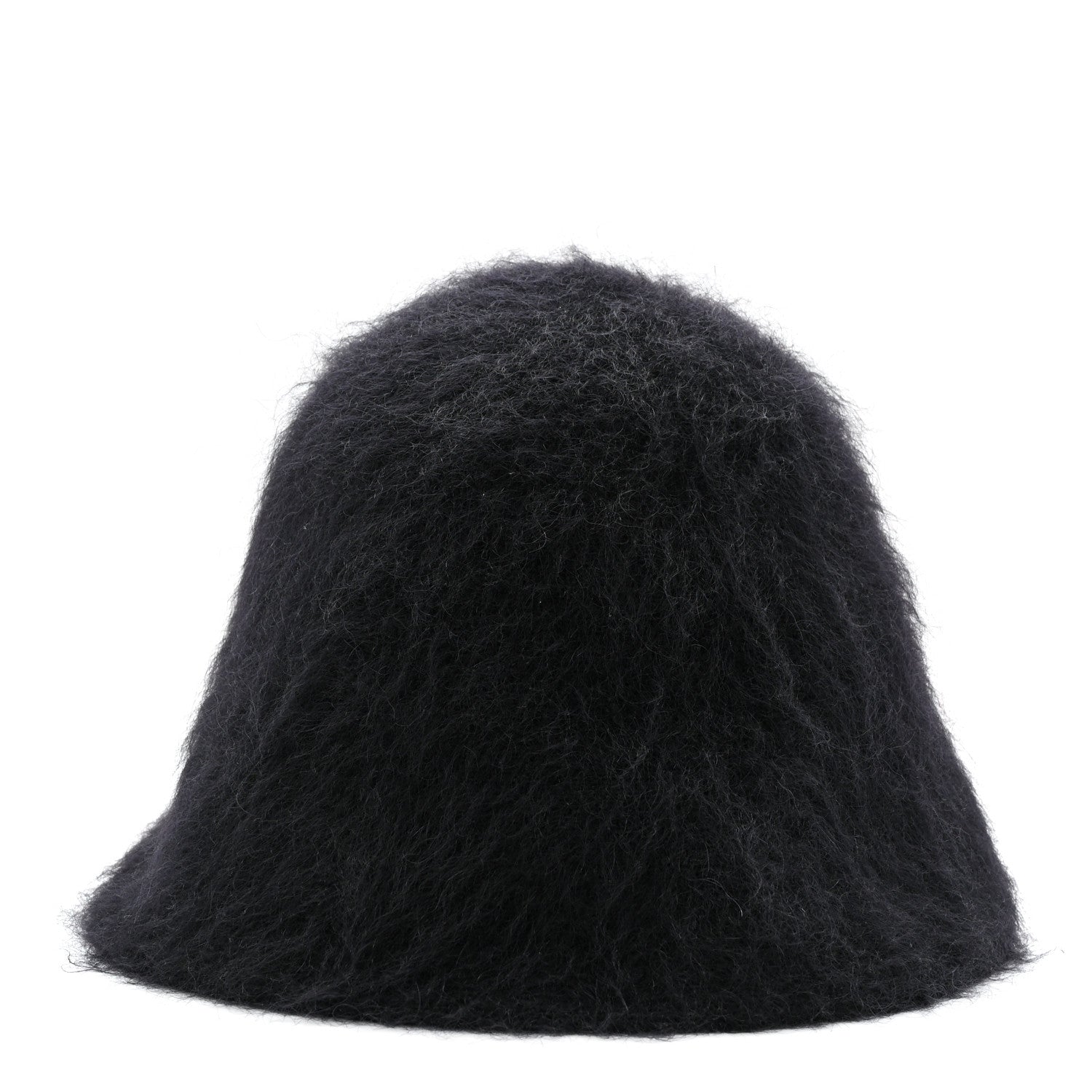 Louis Vuitton Mohair Wool LV Fluffy Hat Black