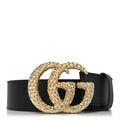 Gucci Moon Calfskin Scales Double G 40mm Belt 95 38 Black