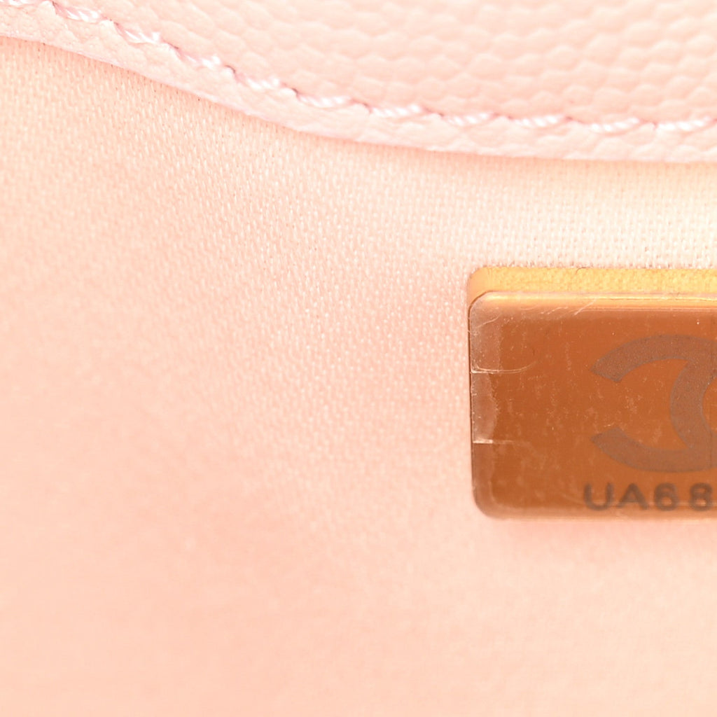 Chanel Caviar Quilted Mini Chanel 25 Handbag Light Pink