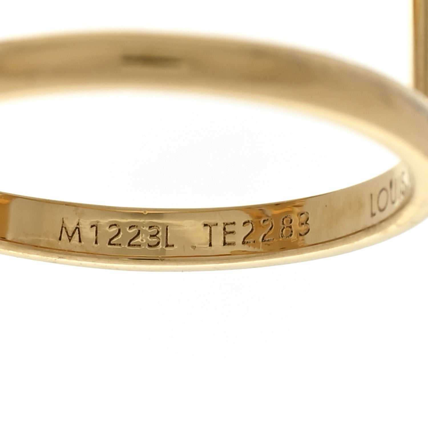 Louis Vuitton Metal Crystal Iconic Tresor Ring L Gold