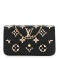Louis Vuitton Empreinte Monogram Giant Felicie Pochette Black Beige