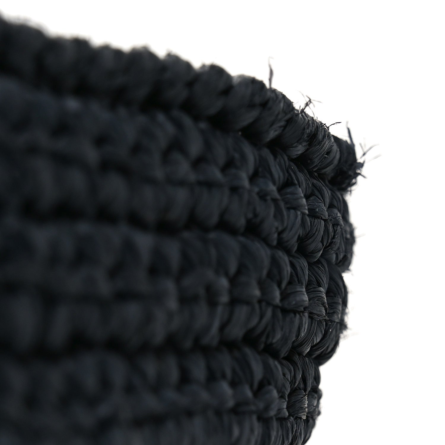 Chanel Straw Raffia Tote Black