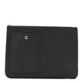 Calfskin Quilted Medium CC Pocket Cosmetic Case Black