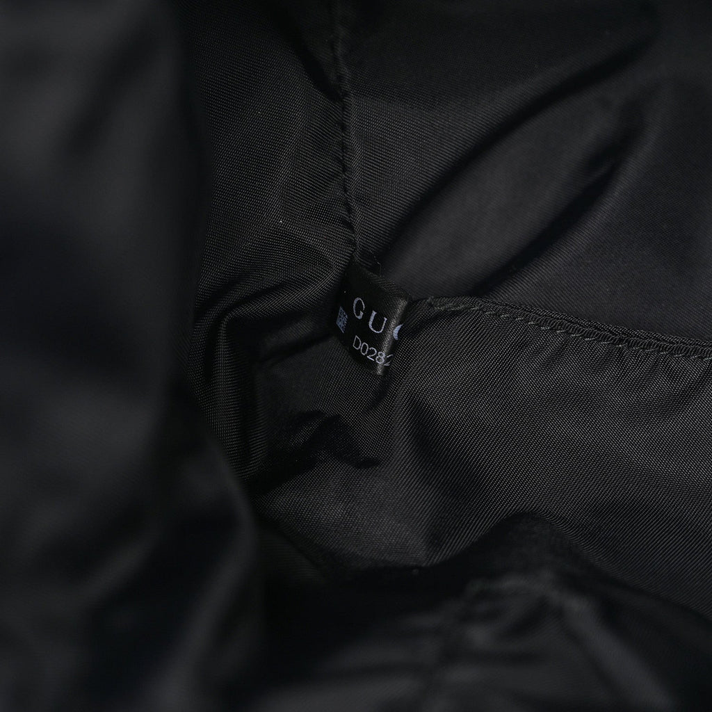 Gucci Nylon Monogram Medium Light Single Buckle Backpack Black