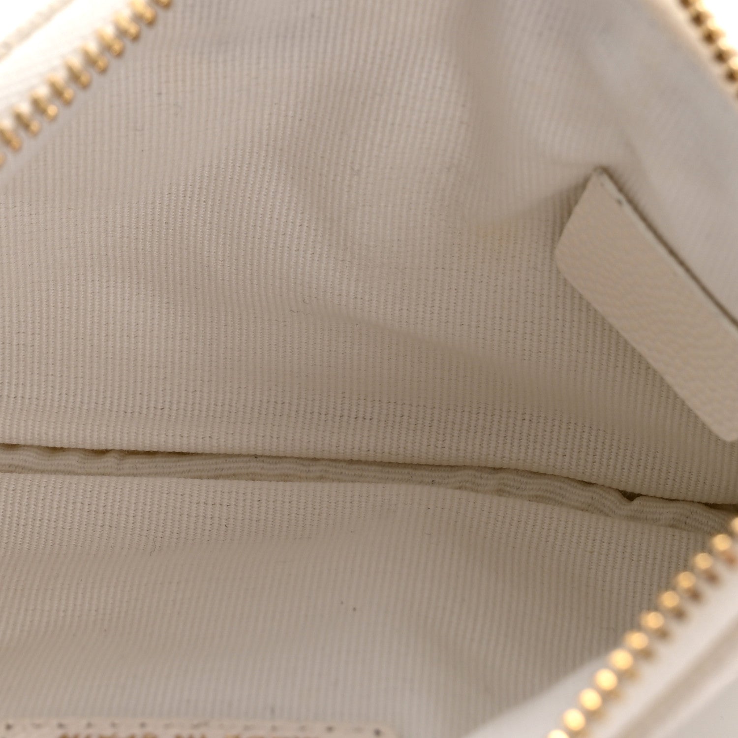 Caviar Quilted Small Cosmetic Case White