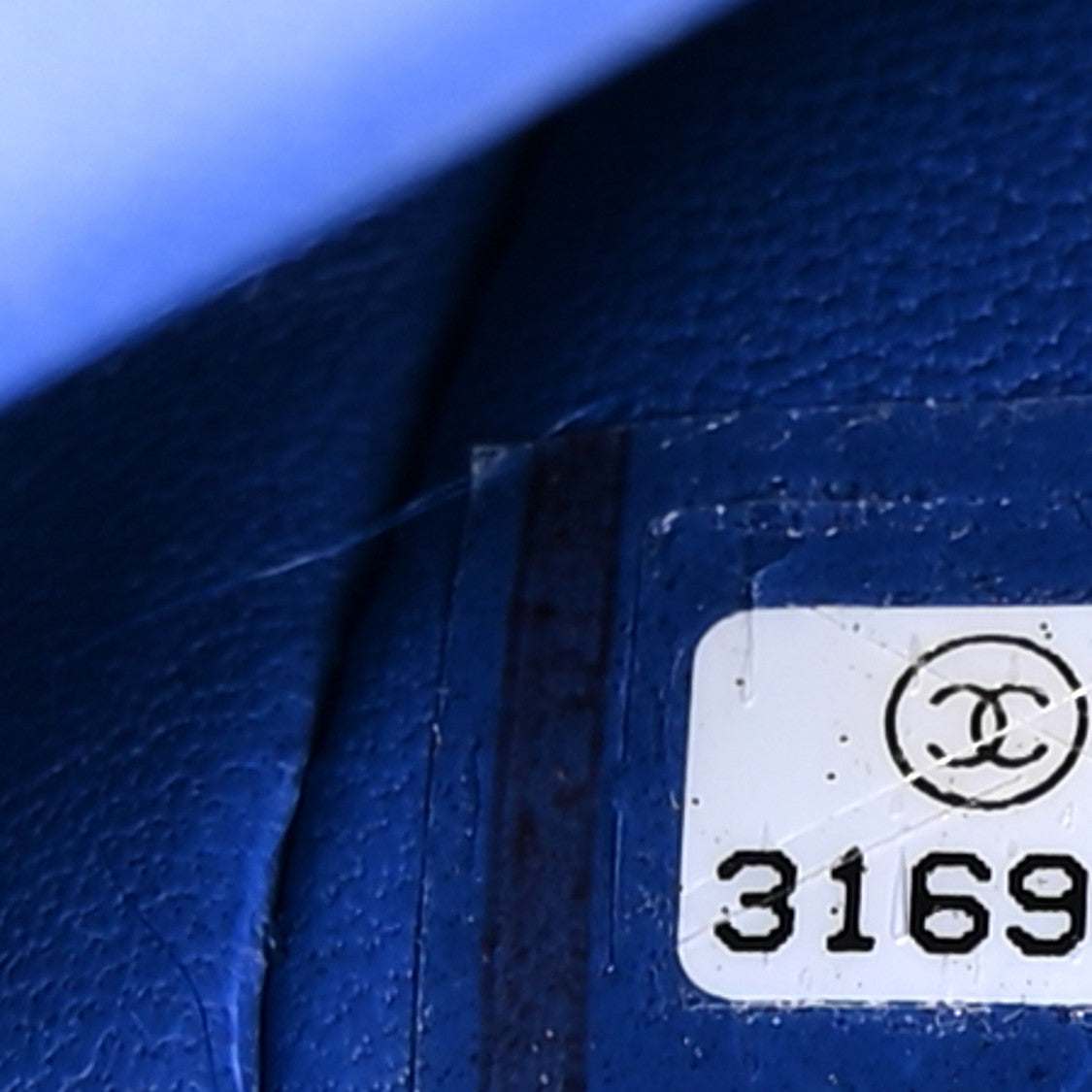 Chanel Shearling Lambskin CC Hook Card Holder Blue