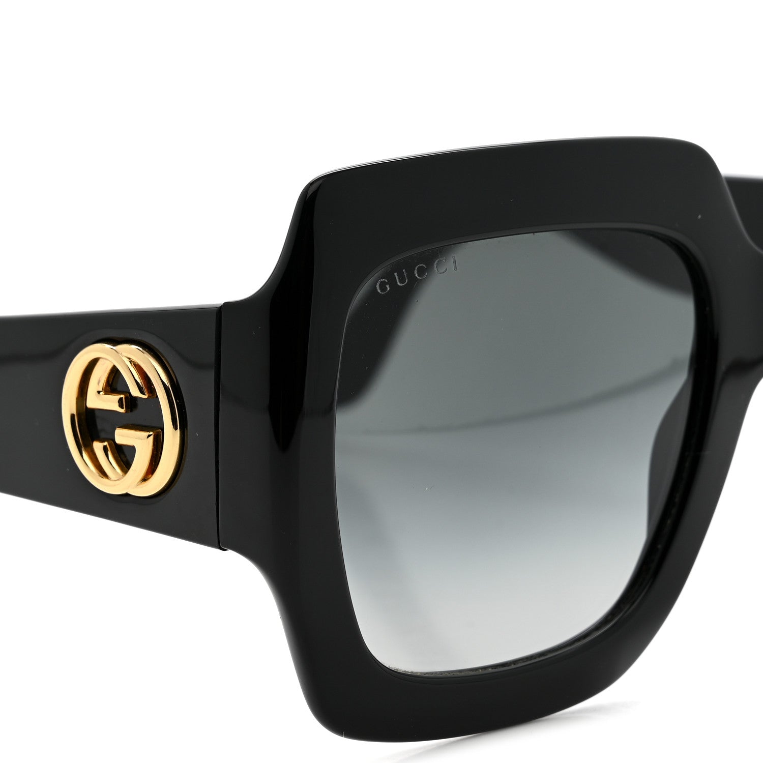 Gucci Acetate Square Frame Sunglasses GG0141S Black