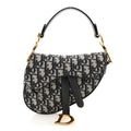 Christian Dior Oblique Mini Saddle Bag Blue