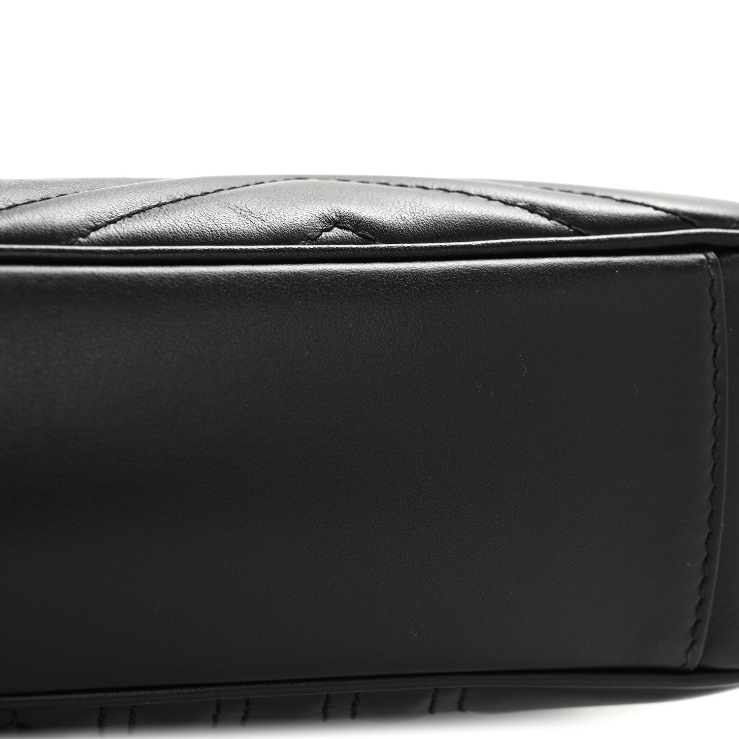 Gucci Calfskin Matelasse Medium GG Marmont Shoulder Bag Black