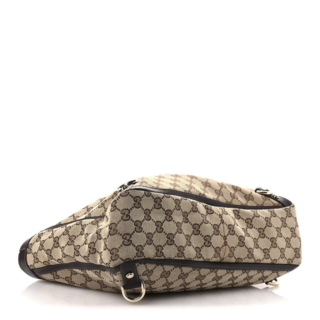 Gucci Monogram Medium Abbey Tote  Brown