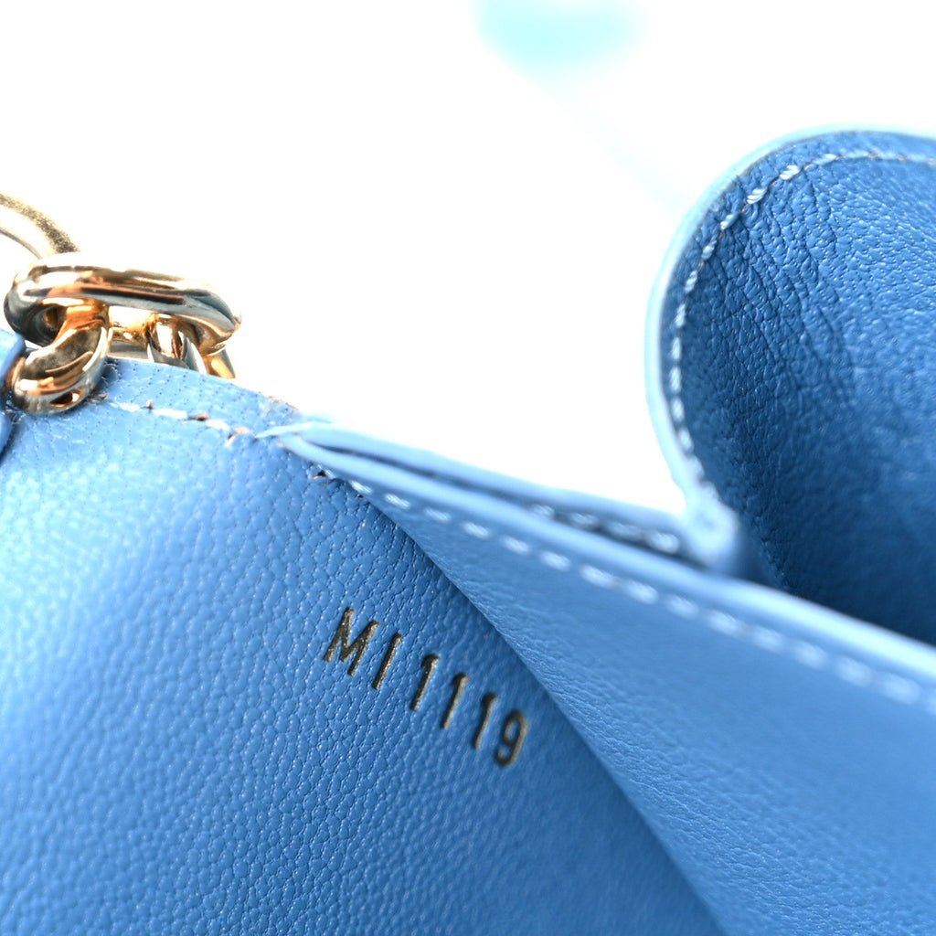 Louis Vuitton Crocodile Twist Chain Wallet Bleuet