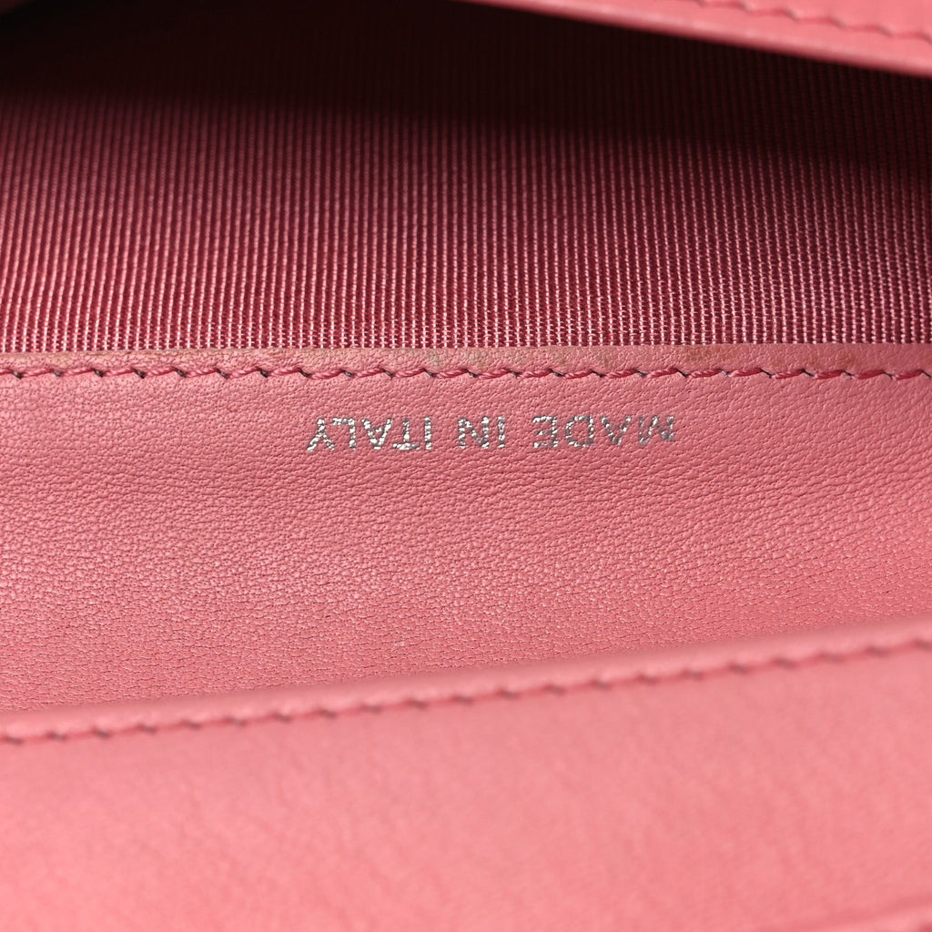Lambskin Quilted Yen Wallet Pink