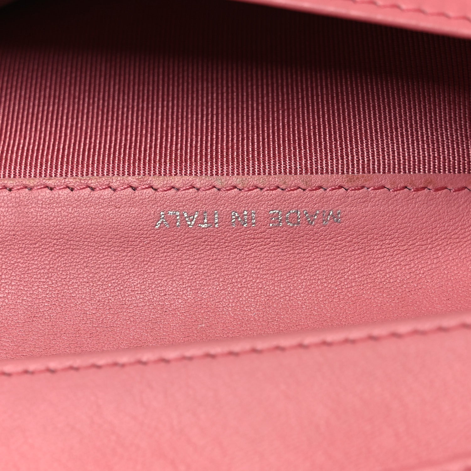 Lambskin Quilted Yen Wallet Pink