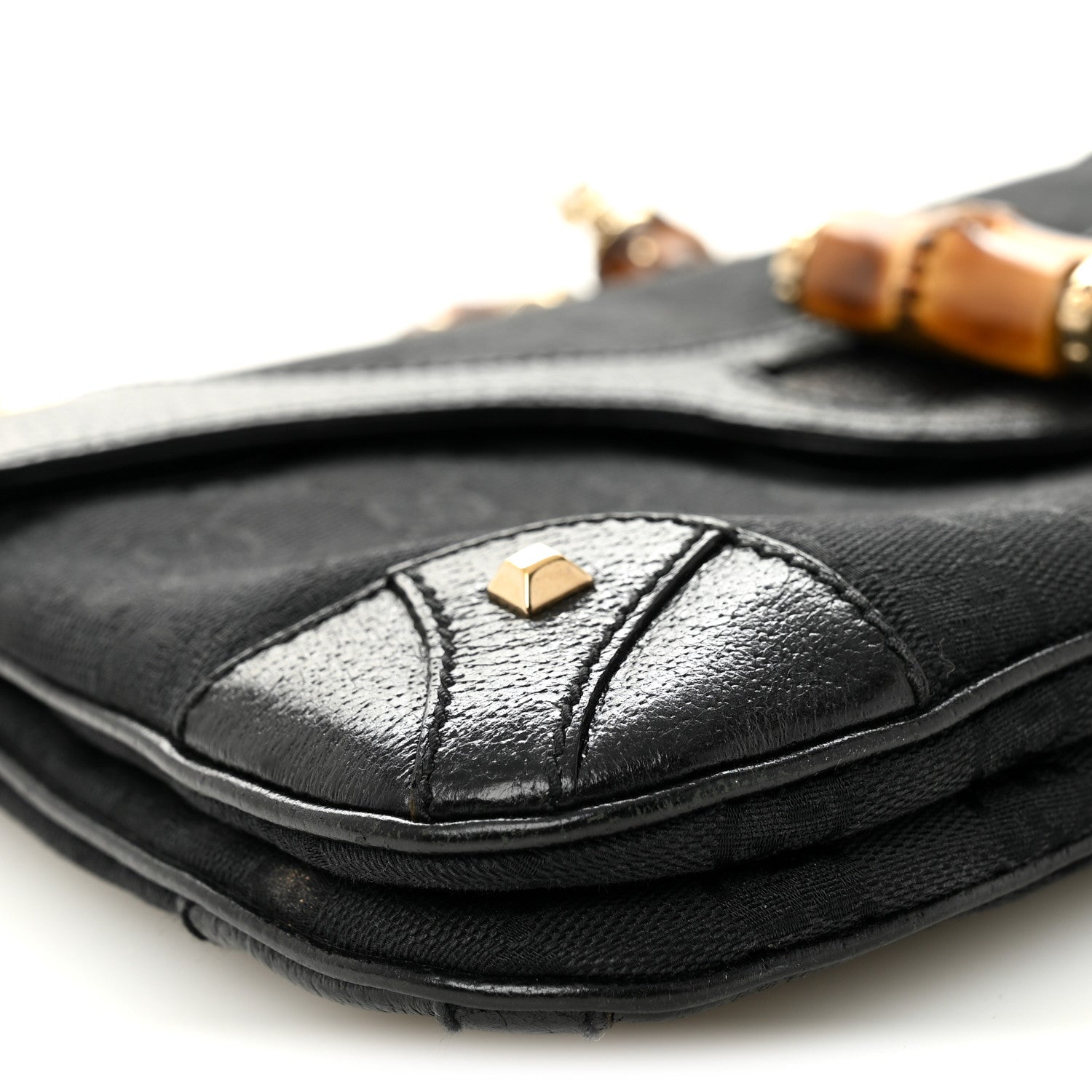 Gucci Monogram Bamboo Chain Bag Black