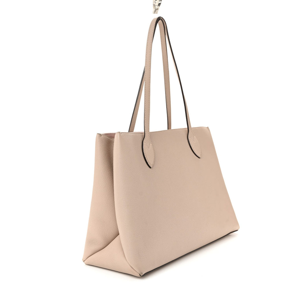 Louis Vuitton Grained Calfskin Lockme Shopper Greige