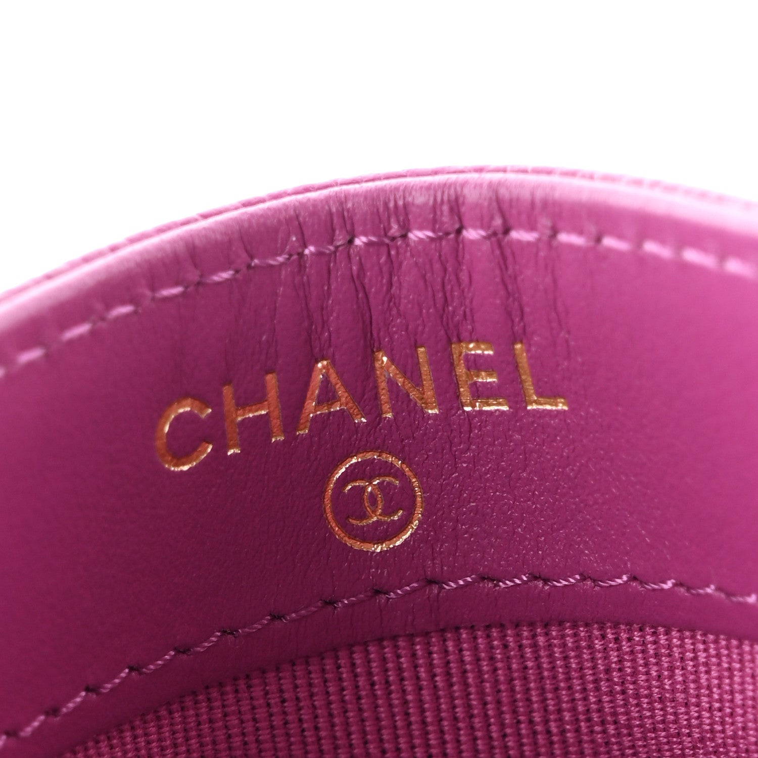 Caviar Quilted Card Holder Purple
