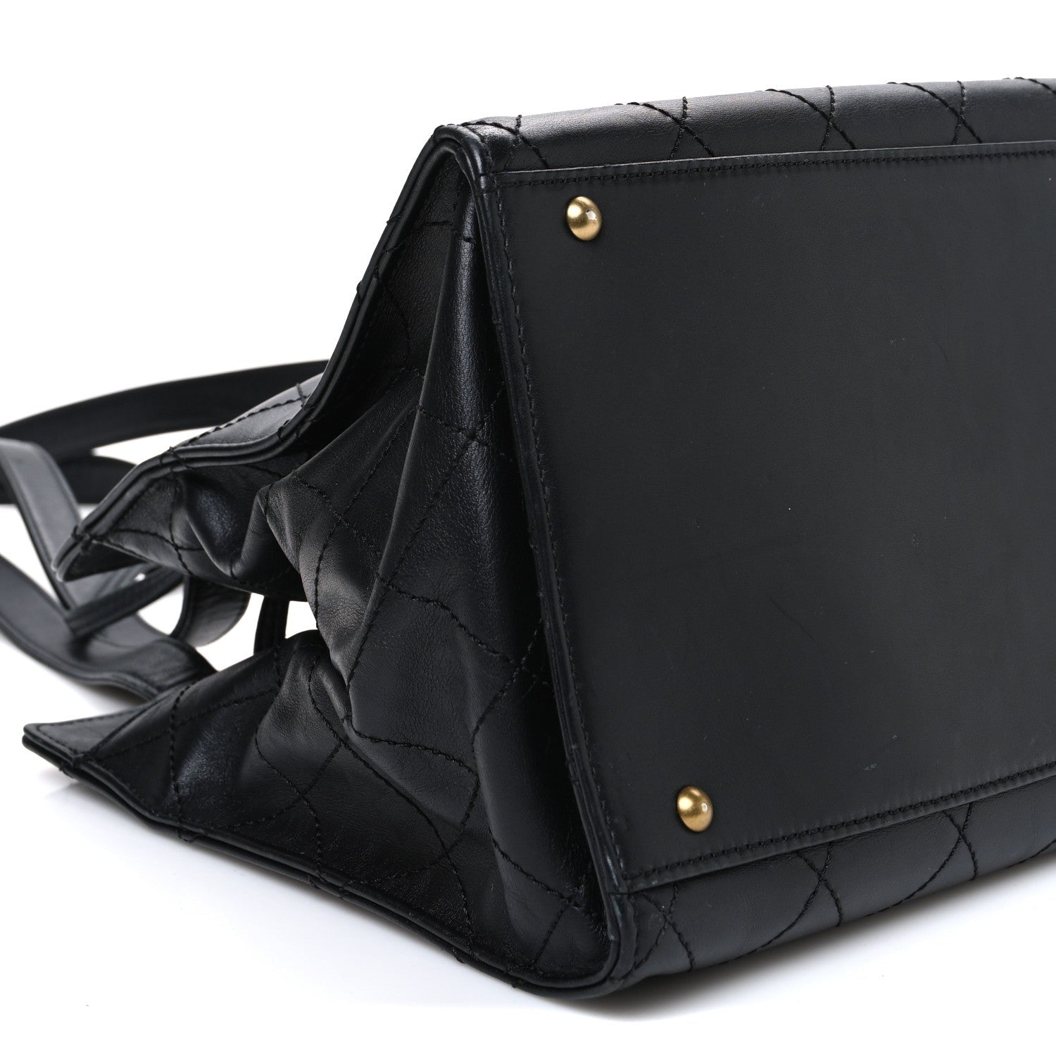 Chanel Lambskin Diamond Stitched Shoulder Bag Black