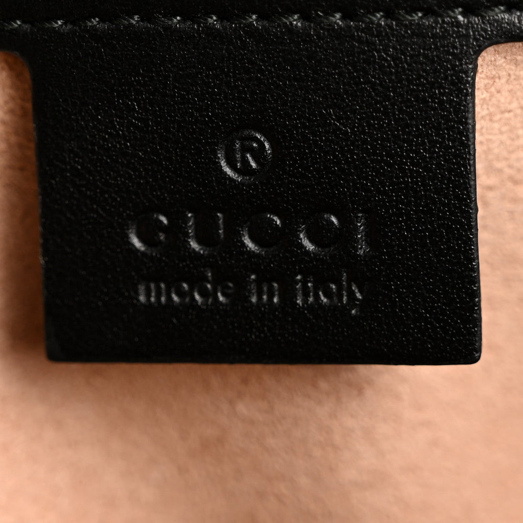 Gucci Calfskin Matelasse Small GG Marmont Shoulder Bag Black