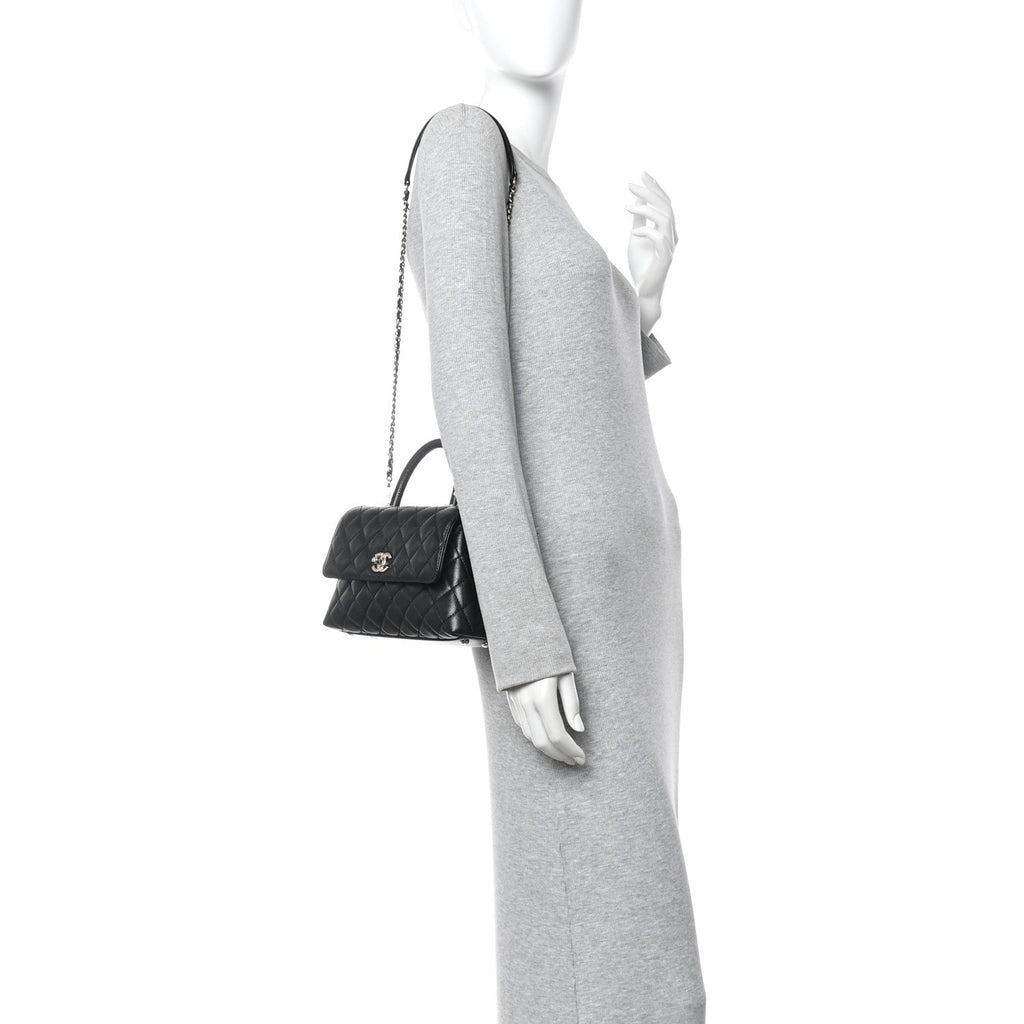 Chanel Caviar Quilted Mini Coco Handle Flap Black