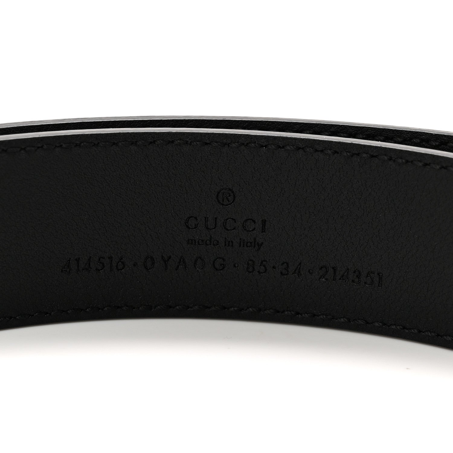 Gucci Calfskin Double G 40mm Belt 85 34 Black