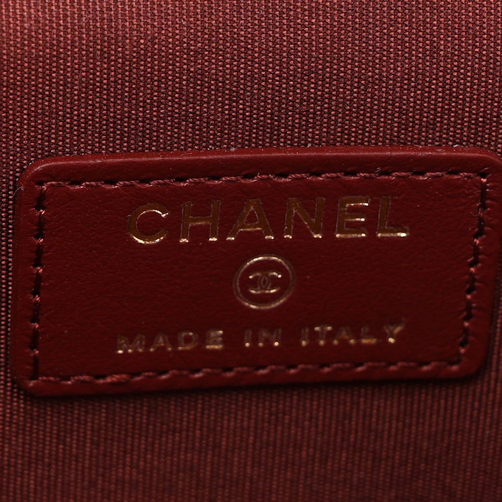 Chanel Calfskin Quilted Mini Perfect Fit Vanity Case With Chain Black