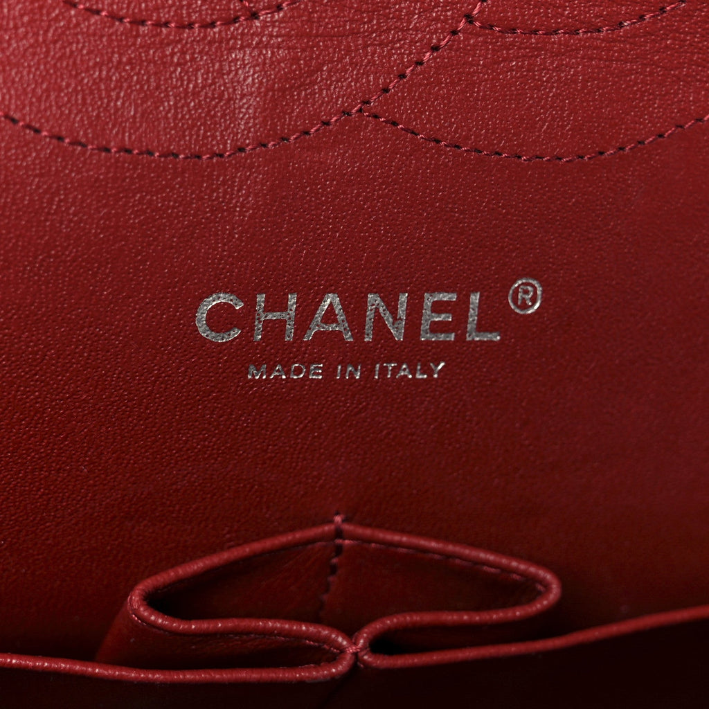 Chanel Caviar Quilted Jumbo Double Flap Dark Red
