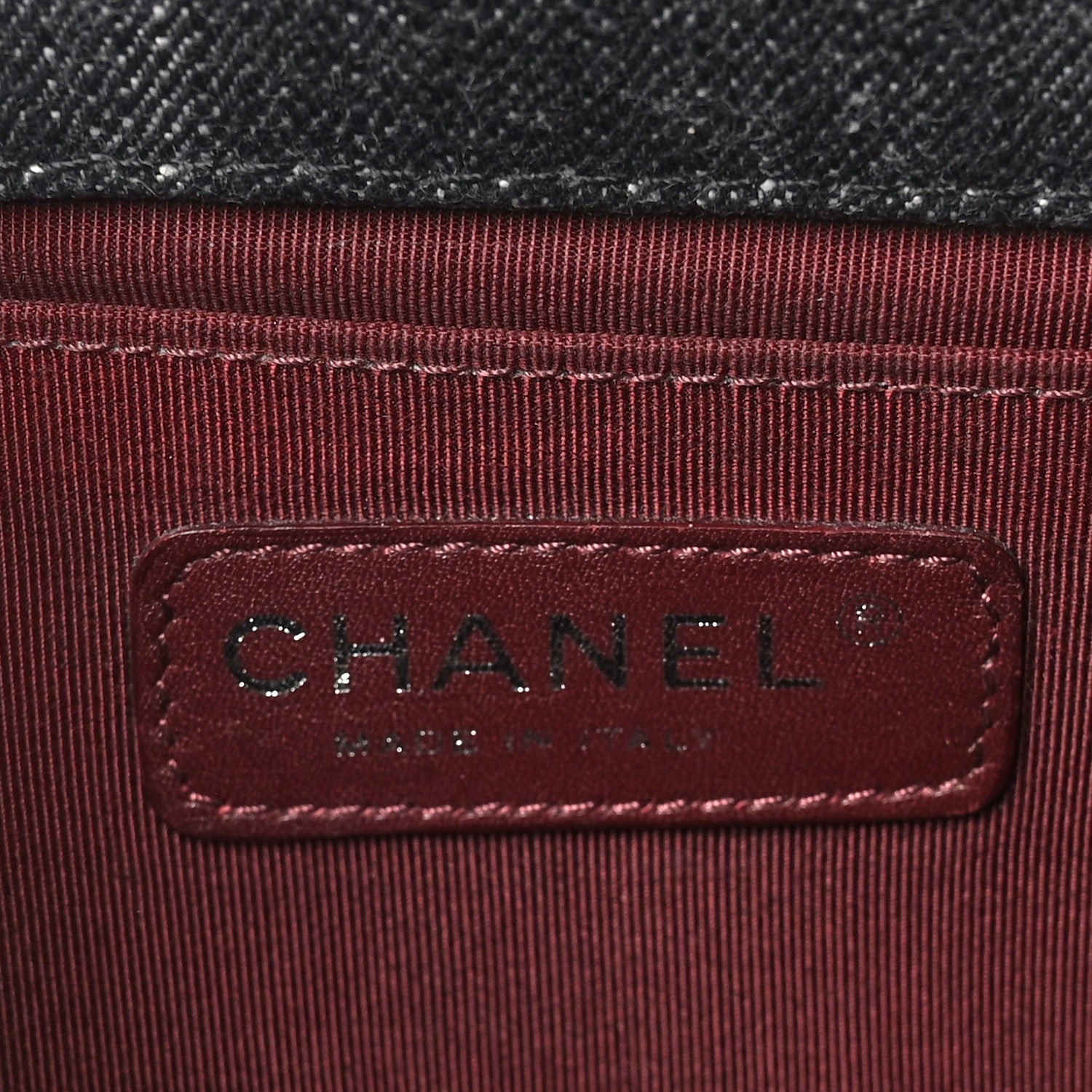 Chanel Denim Quilted Medium Boy Flap Black