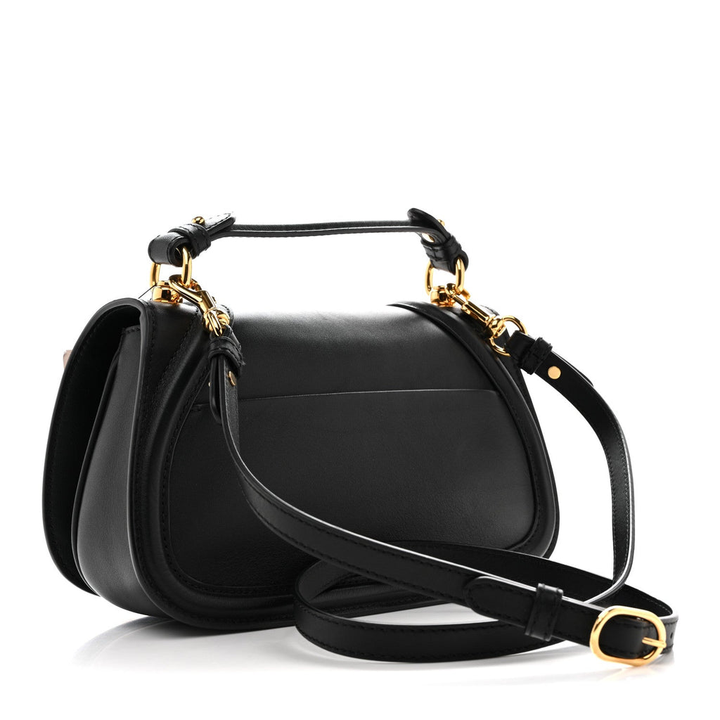 Gucci Arabella Calfskin Medium Blondie Top Handle Bag  Black