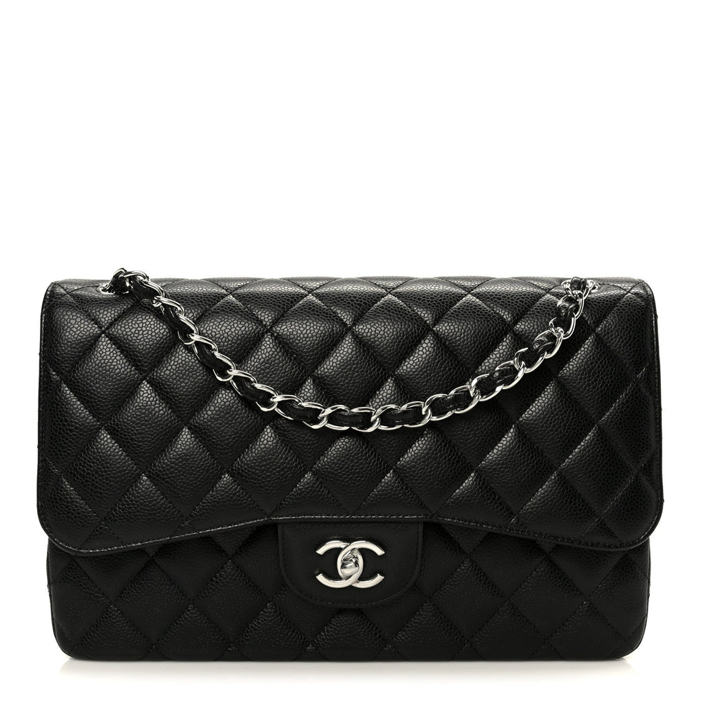 Chanel Caviar Quilted Jumbo Double Flap Black