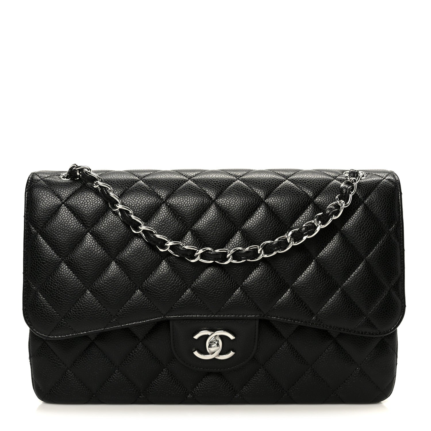 Chanel Caviar Quilted Jumbo Double Flap Black