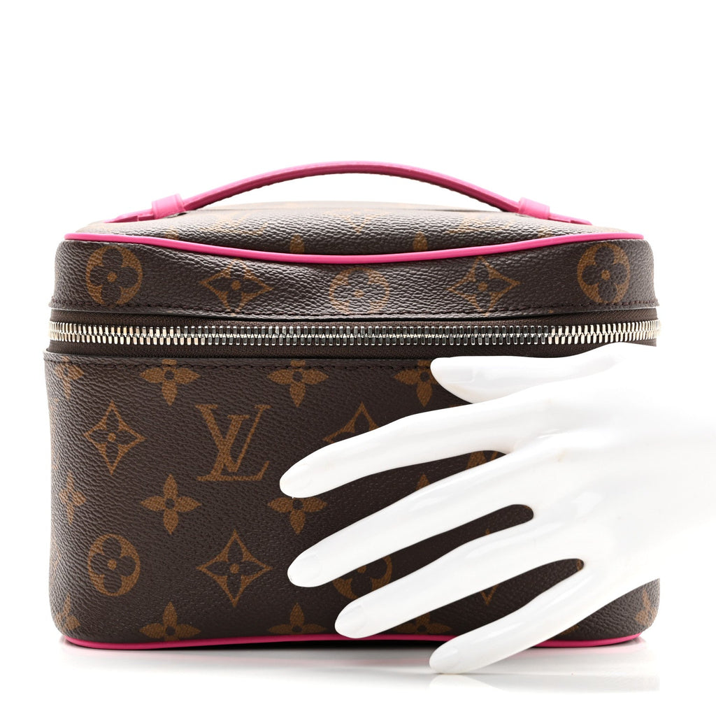 Louis Vuitton Monogram Macassar Nice Mini Fuchsia