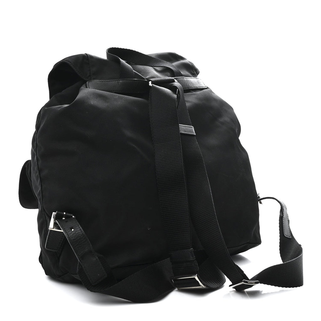 Prada Tessuto Nylon Saffiano Medium Backpack Black