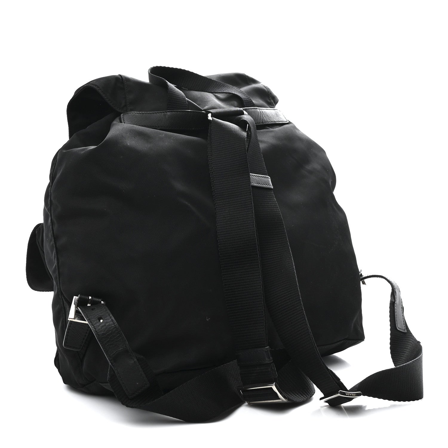 Prada Tessuto Nylon Saffiano Medium Backpack Black