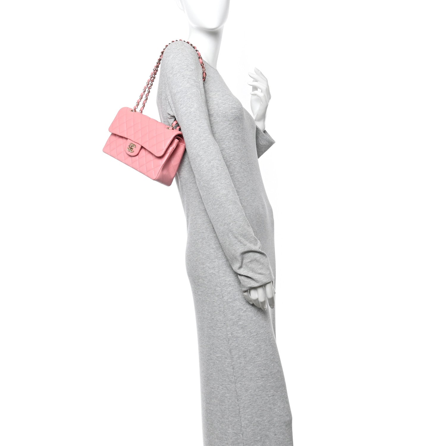 Chanel Caviar Quilted Small Double Flap Light Pink