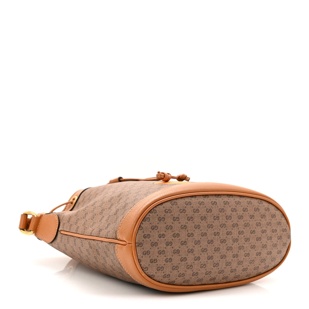 Gucci X DISNEY Mini Vintage GG Supreme Monogram Bucket Bag Beige Vintage Sun Oil