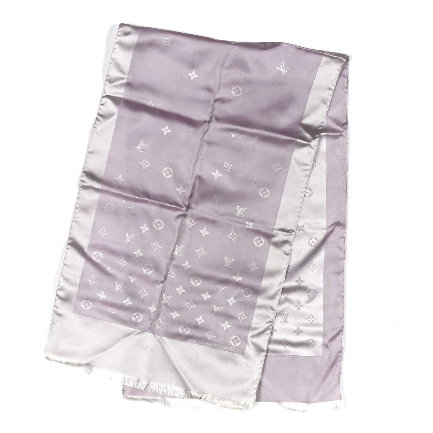 Louis Vuitton Silk Monogram Capri Scarf Lilac