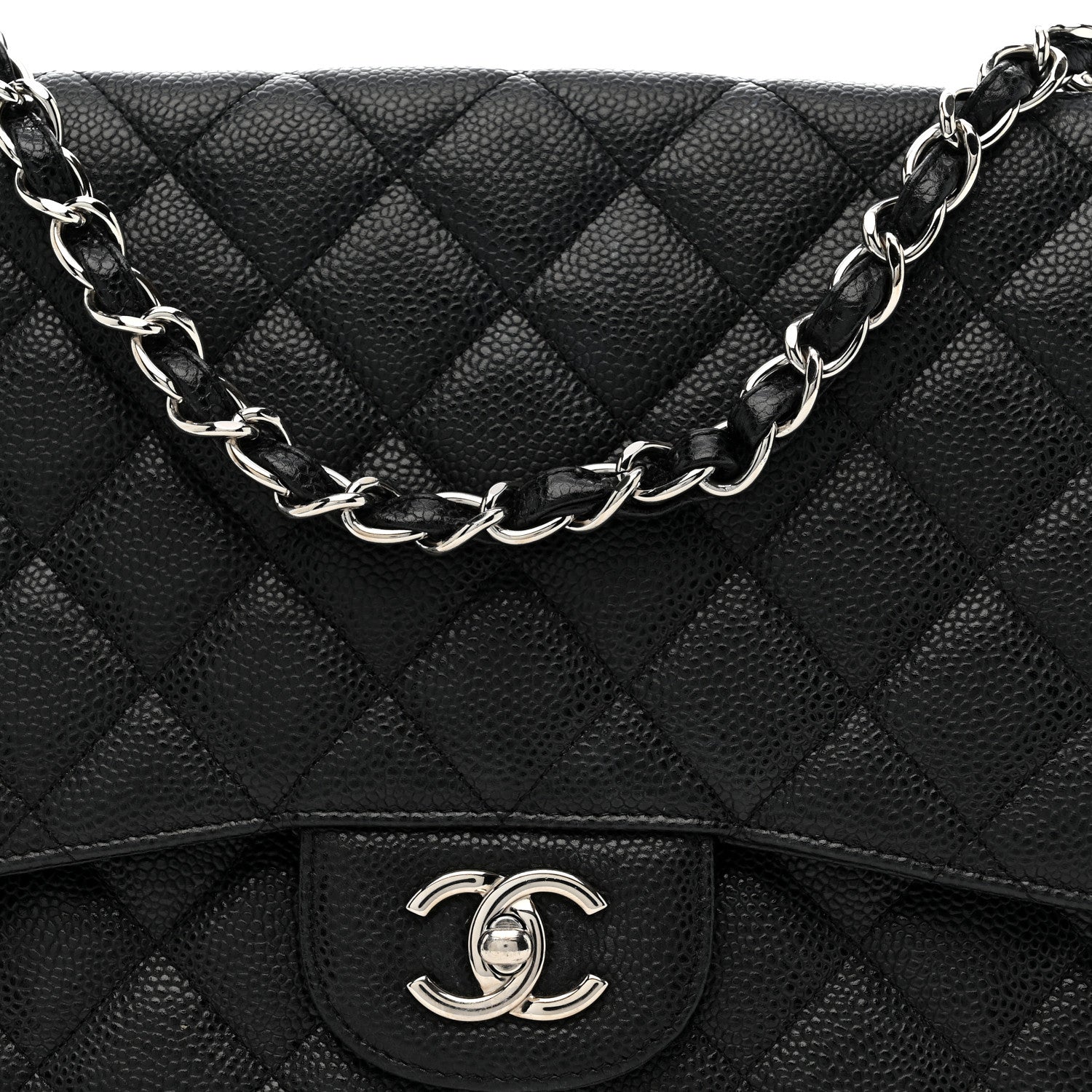 Chanel Caviar Quilted Jumbo Single Flap Black