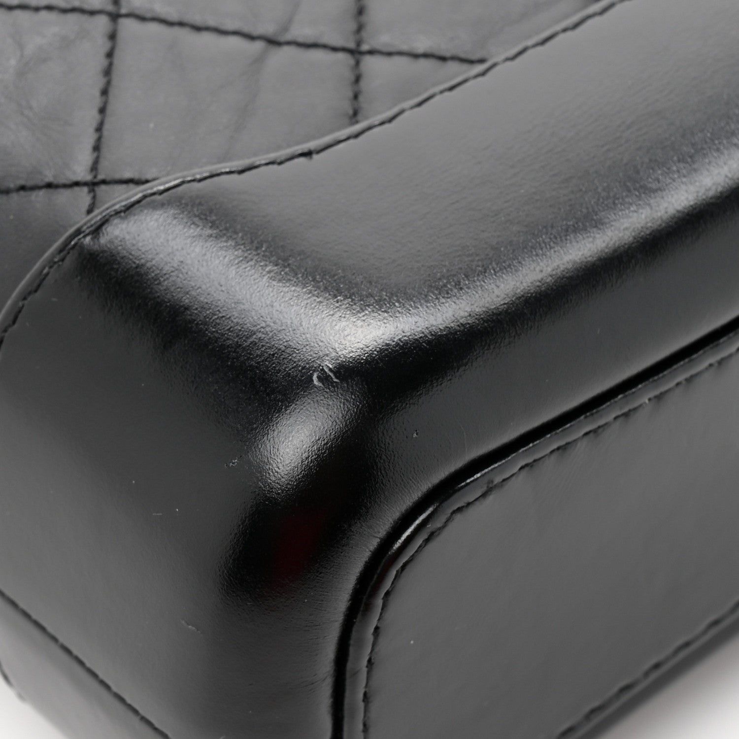 Chanel Aged Calfskin Quilted Small Gabrielle Hobo Black