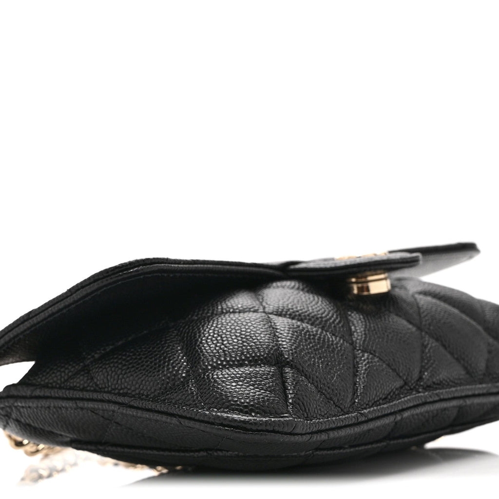 Chanel Caviar Fabric Graffiti Foldable Tote Bag With Chain Black Multicolor