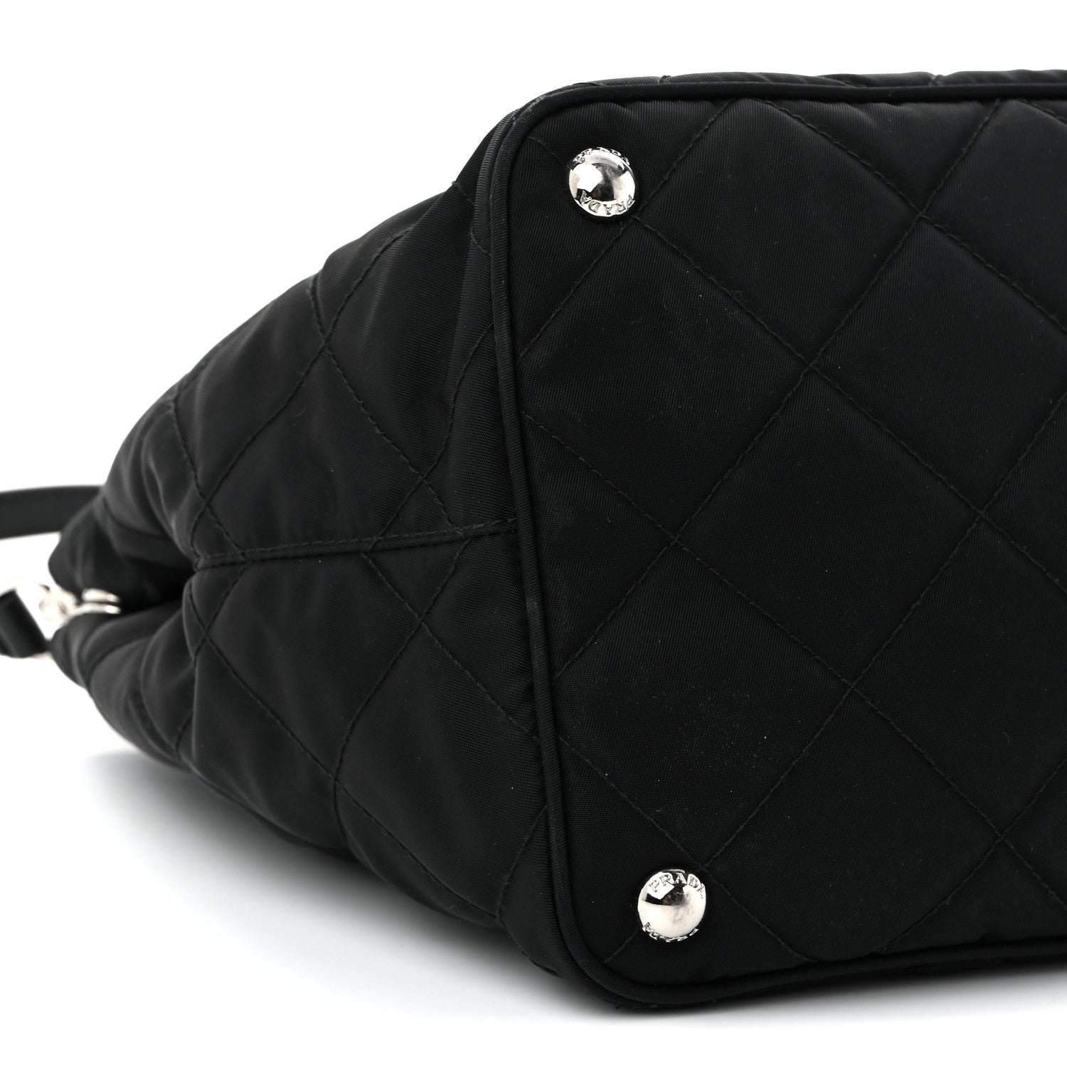 Prada Nylon Tessuto Impuntu Quilted Tote Black